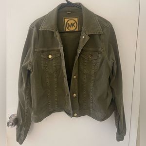 Women’s Green Denim Jacket-Michael Kors